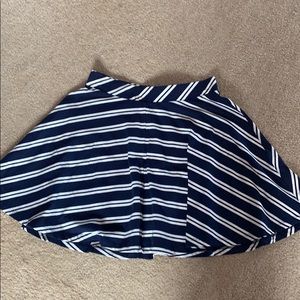 Blue Striped Mini Skirt